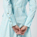 Ganni Women's Printed Cotton Poplin Dress - Corydalis Blue - EU 36/UK 8