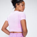 Camiseta corta de manga corta Curve para mujer de MP - Rosa claro