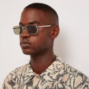 Dunhill Men's Metal Frame Rectangle Sunglasses - Silver/Green