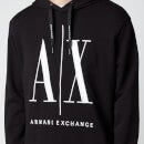 Armani Exchange Men's Large Ax Logo Hoodie - Black