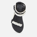 Arizona Love Women's Trekky Pearl Double Ankle Sandals - Black - UK 4