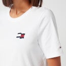 Tommy Hilfiger Women's Regular Motion Flag Crewneck T-Shirt - White