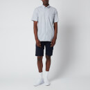 Tommy Hilfiger Men's Soft Stripe Short Sleeve Shirt - Carbon Navy/White - S