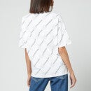 Calvin Klein Jeans Women's Logo Aop T-Shirt - Logo AOP White