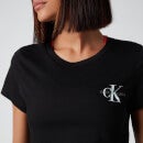 Calvin Klein Jeans Women's Monogram Logo 2-Pack Slim T-Shirt - CK Black