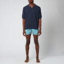 Frescobol Carioca Men's Duna Sports Shorts - Amber/Green Lagoon - M