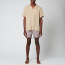 Frescobol Carioca Men's Thomas Linen Short Sleeve Shirt - Sand Dune - XL