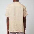 Frescobol Carioca Men's Thomas Linen Short Sleeve Shirt - Sand Dune - XL