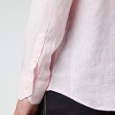 Frescobol Carioca Men's Antonio Linen Long Sleeve Shirt - Light Pink - XL