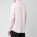 Frescobol Carioca Men's Antonio Linen Long Sleeve Shirt - Light Pink - XL