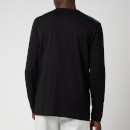 BOSS Athleisure Men's Shoulder Logo Long Sleeve T-Shirt - Charcoal