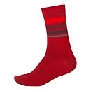 BaaBaa Merino Stripe Sock - Red - S-M