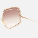Chloé Women's Hannah Square Sunglasses - Gold/Brown