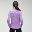 MP Women's Performance Training 1/4 Zip Top - Deep Lilac Marl with White Fleck