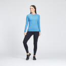 MP Women's Performance Long Sleeve Training T-Shirt - Bright Blue Marl with White Fleck - S