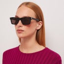 Saint Laurent Women's Betty Rectangluar Acetate Sunglasses - Black
