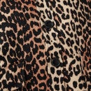 Ganni Women's Linen Canvas Jacket - Leopard