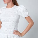 Ganni Women's Cotton Poplin Dress - Bright White