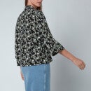 Ganni Women's Printed Crepe Shirt - Phantom - EU36/UK8