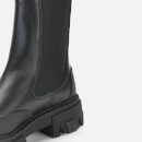 Ganni Women's Mid Leather Chelsea Boots - Black - UK 3