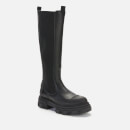 Ganni Women's Knee High Leather Chelsea Boots - Black - UK 3