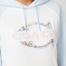 Coach Women's Athletic Hoodie - White/Blue - XS