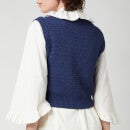 Baum Und Pferdgarten Women's Cicilla Knitted Top - Blue White Crochet
