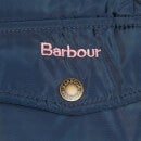 Barbour Girls' Bayside Quilted Jacket - Navy/Fushsia Secret Garden - L (10-11 Years)