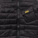 Barbour International Boys' Ouston Hooded Quilt - Black/Yellow - S (6-7 Years)