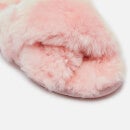 EMU Australia Women's Mayberry Sheepskin Cross Front Slippers - Baby Pink