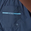 BOSS Bodywear Men's Recycled Fabric Logo Swimshorts - Navy