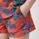 Desmond & Dempsey Women's Passerine Short Sleeve Pyjama Set - Coral - S