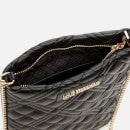 Love Moschino Women's Quilted Chain Phone Cross Body Bag - Black