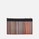 PS Paul Smith Men's Multi Stripe Zip Wallet - Black