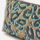Ted Baker Women's Quiltaz Quilted Leopard Detail Triangle Washbag - Olive
