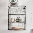Nkuku Locker Room Shelf - Distressed Grey - 52 x 33 x 16cm