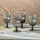 Nkuku Fali Wine Glass - Smoke - Set of 4