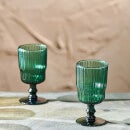Nkuku Fali Wine Glass - Teal - Set of 4