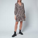 Whistles Women's Clouded Leopard Print Collar Dress - Leopard Print - UK 6
