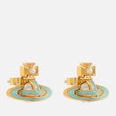 Vivienne Westwood Women's Simonetta Bas Relief Earrings - Gold/Pearl/Blue