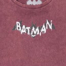 DC Batman Distressed Emblem Men's T-Shirt - Burgundy Acid Wash