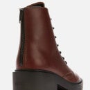 KENZO Women's Pike Leather Lace-Up Boots - Dark Brown - UK 4