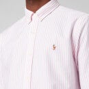 Polo Ralph Lauren Men's Slim Fit Stripe Oxford Shirt - Rose Pink/White