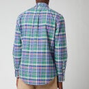 Polo Ralph Lauren Men's Slim Fit Yard Dyed Oxford Check Shirt - Green/Pink Multi - S