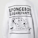 Spongebob Squarepants Sprinting Through The Sea Unisex Sweatshirt - White
