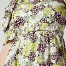 Ted Baker Women's Maysiie Puff Sleeve Tiered Midi Dress - Dark Green - UK 6