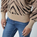 Ted Baker Women's Panthia Animal Stripe Sweater - Natural - UK 6