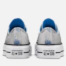 Converse Women's Chuck Taylor All Star Hybrid Shine Lift Ox Trainers - Silver/University Blue/White