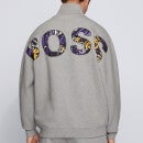BOSS X NBA Men's Lakers Quarter Zip Sweatshirt - Medium Grey - S