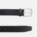 BOSS Men's Non Reversible Casual Print Belt - Black - S/80